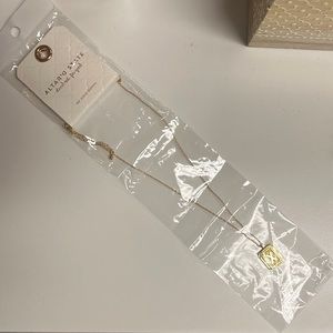 Gold monogram X necklace